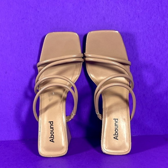 ABound Austyn Tan Mocha Strappy Block Heel Sandal Women's Shoe Size 8 - Picture 5 of 9